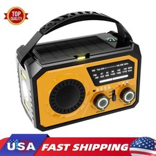 New Solar Emergency Crank Radio with 16000mAh Power Bank - NOAA Weather Yellow