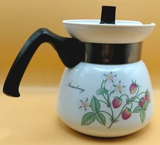Vtg Narumi Neoceram “Strawberry” Japan Teapot–Corning Ware Style Hard to Find