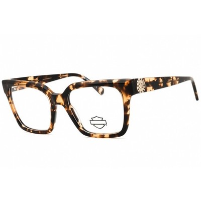 Harley Davidson Women's Eyeglasses Blonde Havana Acetate Square HD50107 053