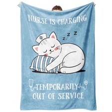 Funny Nurse Practitioner Week Appreciation Gift Throw Blanket 60x50 Inch