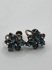 Vintage De Curtis 12kt Gold Filled Rhinestone Screw Back Earrings — photo 3