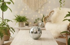 Sparkle  Shine: Boho Chic 8-inch Mirrored Disco Ball - Perfect for Parties