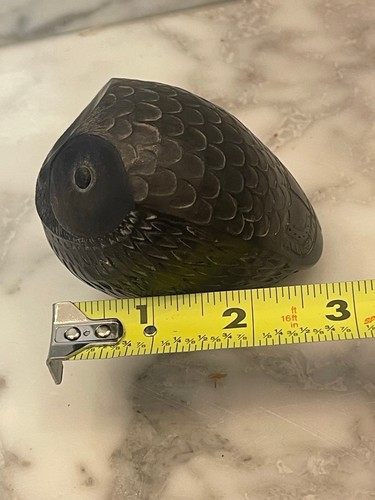 Vintage Boma Hand Carved Soapstone Owl Figurine Vancouver BC Canada 3” - Picture 8 of 8