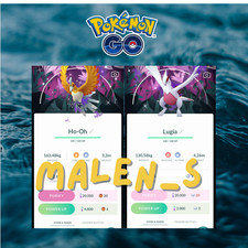 Pok mon go SHINY LUGIA HO-OH special BG-Tr de 20k P T Central Digital