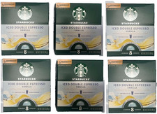 Starbucks Nespresso Vertuo Iced Double Espresso Vanilla 8ct Capsules Lot of 6