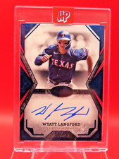 2025 Topps Tier One Talent Autograph Blue Foil Wyatt Langford /75 - RANGERS