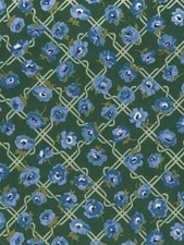 Liberty FABRIC Nostalgia Rosemary Bloom Green Fat Eighth 9x21