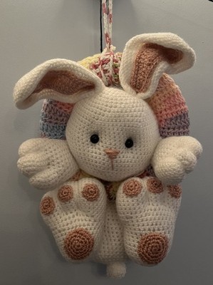 Süßer Hase gehäkelt, Handarbeit Wandbehang Dekoration