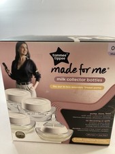 Tommee Tippee Made for Me Breast Milk Collector Bottles In-bra Pump 4 Bottles