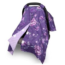Baby Car Seat Cover for Boys Girls, Winter Infant Carseat Cover Purple Floret