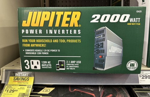 Jupiter 2000W Power Inverter 12V to 120V – 4000W Peak – NEW! Working w/ Cables - Picture 23 of 23