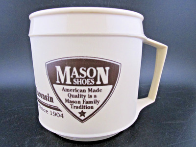 Travel Coffee Mug Mason Shoes Aladdin Advertising Chippewa Falls WI VTG
