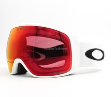 Oakley Flight Tracker Snow Ski Goggle OO7104 White Red Prizm Mirror w/case Large