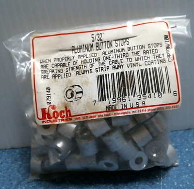 Koch 5/32 Aluminum Button Stops  100 pk.   (079140)  FS