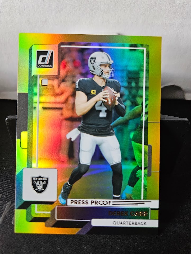 2022 Donruss #284 Derek Carr Premium Press Proof Premium Press Proof Gold