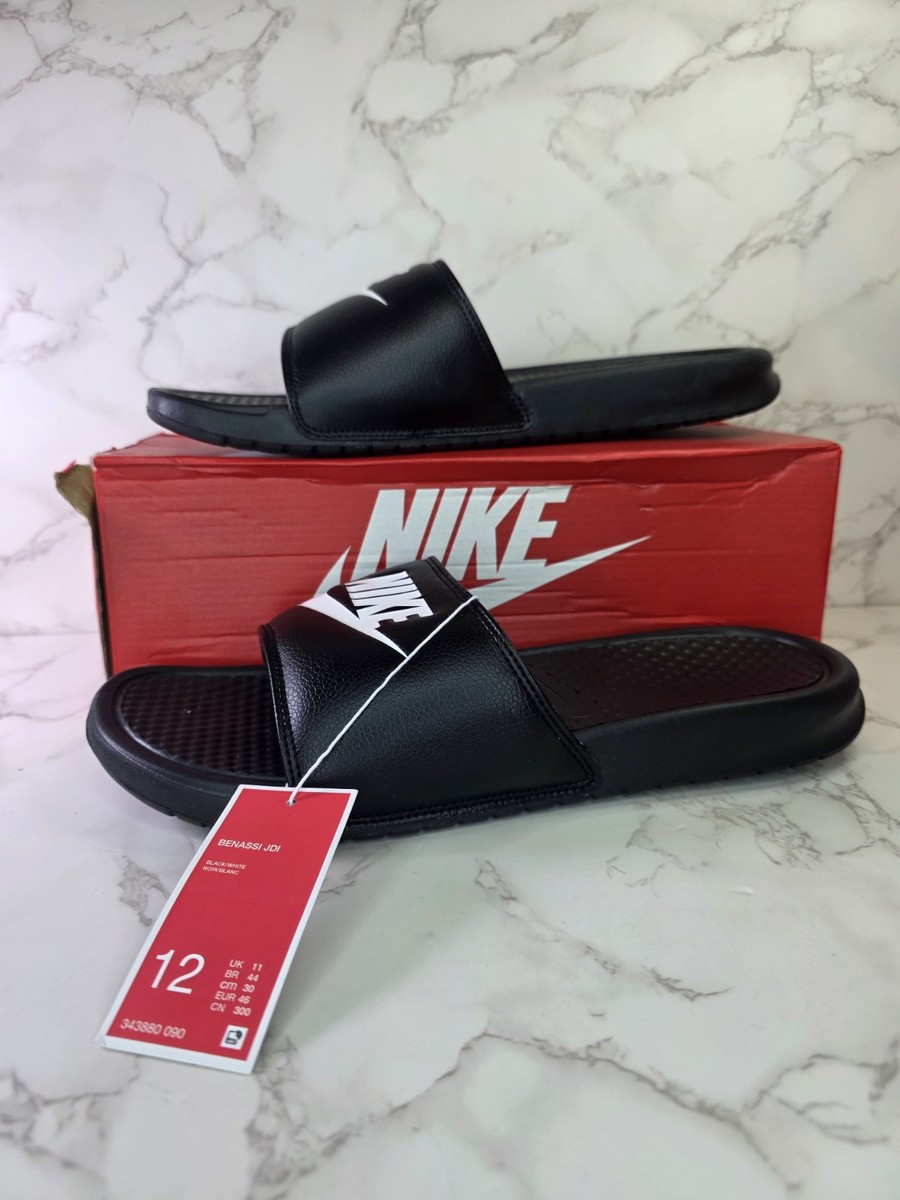 Nike Benassi Just Do It Slide Sandals for Men, Size 12 - Black