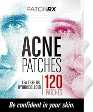 Acne Patches w/ Tea Tree Oil  Hydrocolloid in 3 Sizes 120-Pack 
