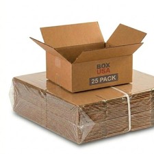 Shipping Boxes Medium 12"L x 9"W x 4"H 25-Pack - Corrugated Cardboard Box for...