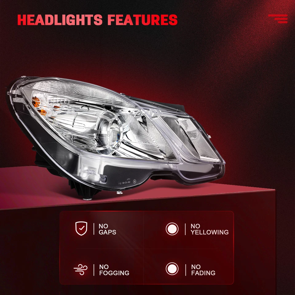 Conjunto de faros de pasajero derecho para Mercedes Benz E350 E400 E550 2010-2013 Foto 2 de 4