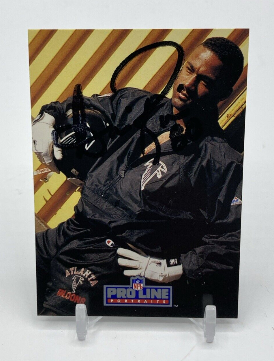 ANDRE RISON Signed 1991 Pro Line Portraits AUTO Autograph #118 Atlanta Falcons