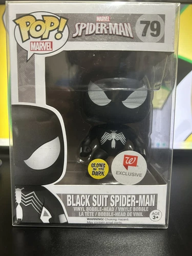 Traje Negro Spider-Man Funko Pop 79 con Protector
