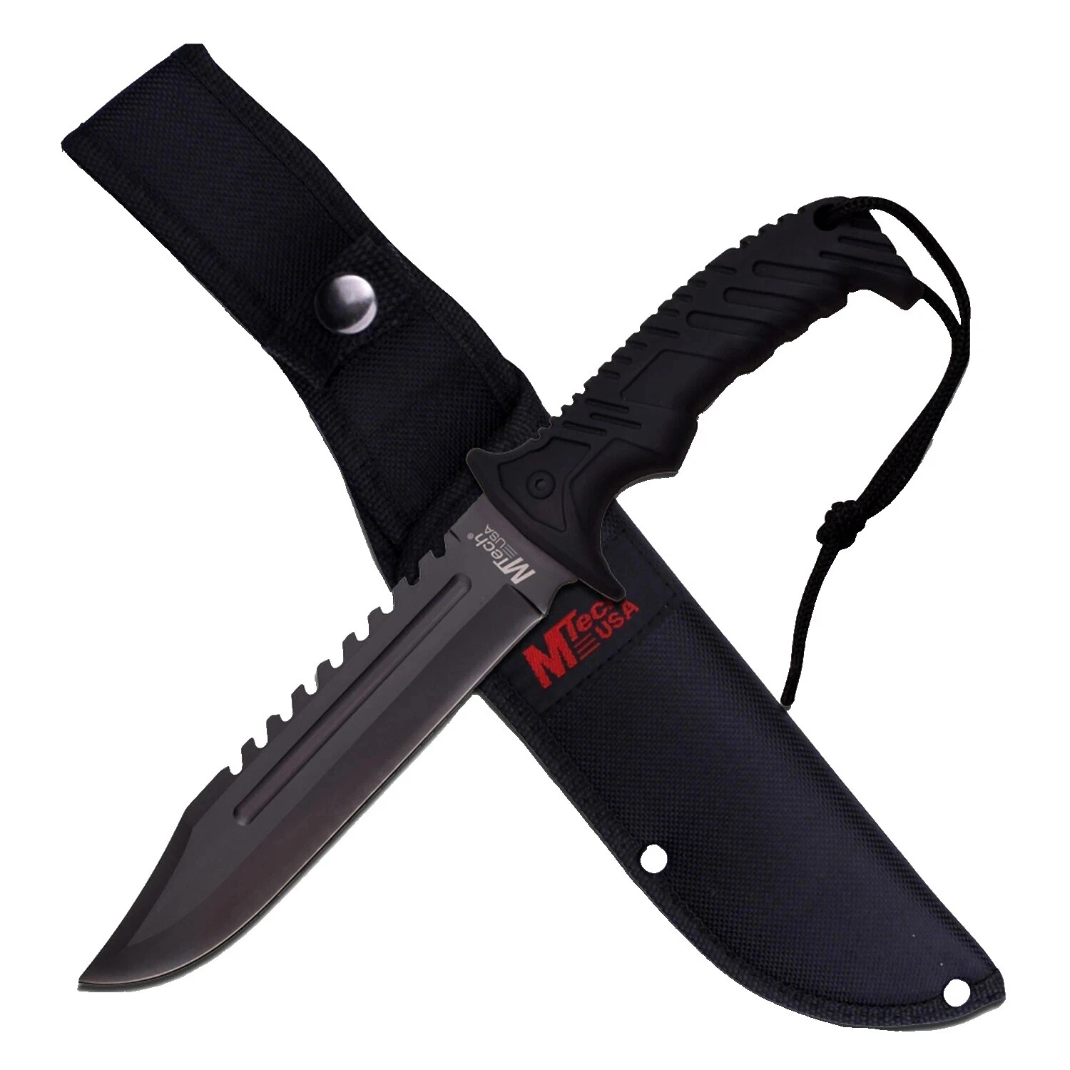 Mango de Goma M-Tech modernos De Colección Caza Cuchillos de Hoja Fija producidos en fábricas