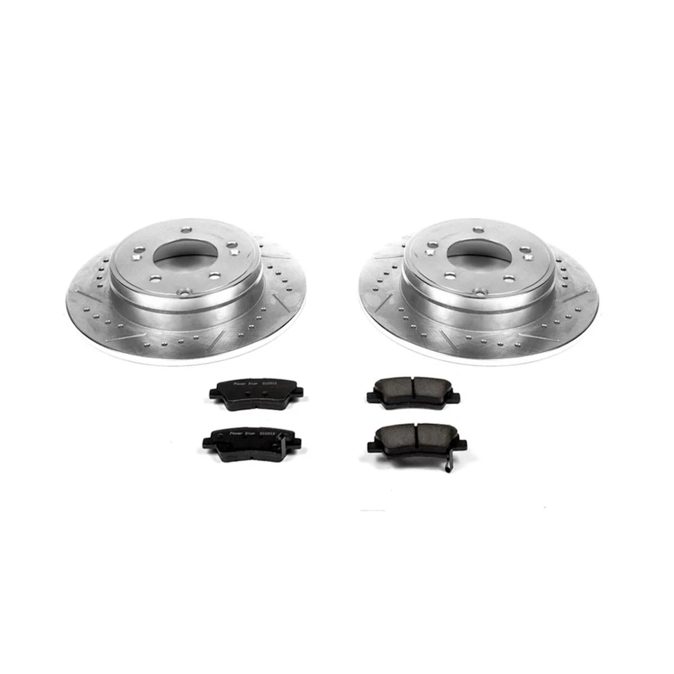 K5381 Powerstop 2-Wheel Set Brake Disc and Pad Kits Rear for Hyundai Azera Kia - Image 3 of 3