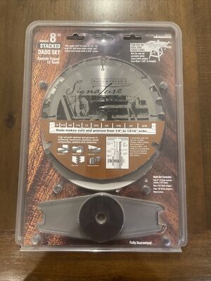Oldham/ United States Saw  8'' Stackable 12 Tooth Carbide Dado Blade Set NIB WOOD