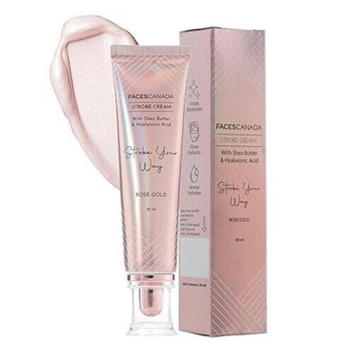 FACES CANADA Strobe Cream - Rose Gold, 30ml | Primer + Highlighter + Moisturizer
