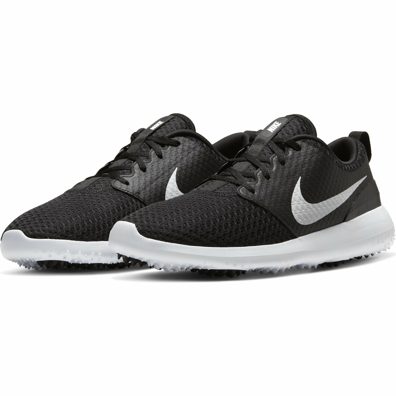 Мужские кроссовки для гольфа Nike Roshe G Black Metallic White CD6065-001 sz 9.5 без шипов