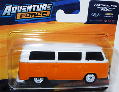 Maisto Die Cast Volkswagen Type 2 Bus in Orange and White NEW SEALED