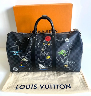 Louis Vuitton Keepall 50 Bandouliere Limited Edition Renaissance Map