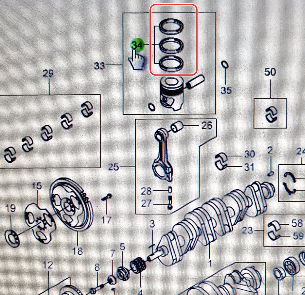 Genuine Piston Ring Set for REXTON, ACTYON/SPORTS,KYRON