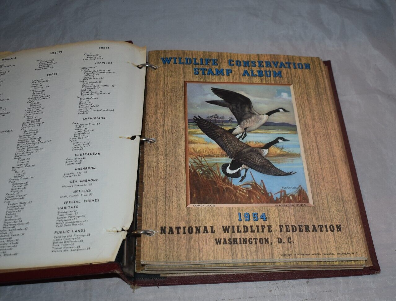 Wildlife Stamp Album National Wildlife Federation 19541963 Rare Red Binder eBay