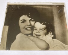 Jacqueline Kennedy Onassis And John F Jr. Glass Photo Negative #4 Original Rare!