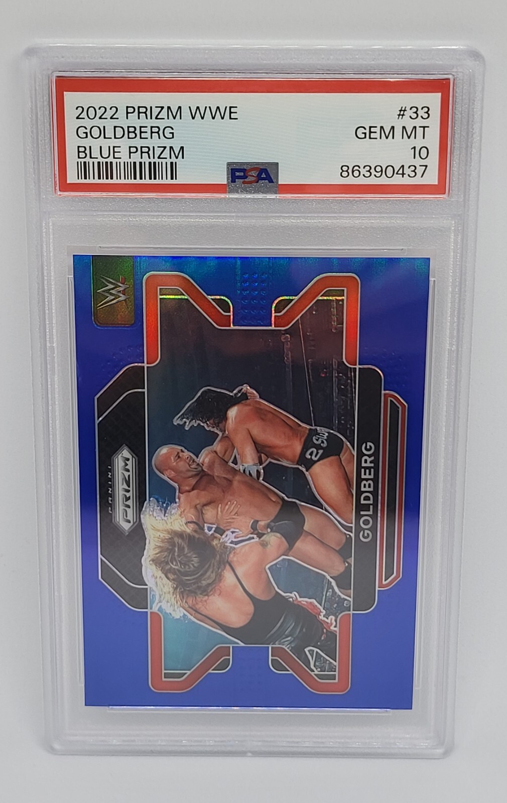 2022 Panini Prizm WWE Goldberg Blue #/199 PSA 10 GEM MINT #33