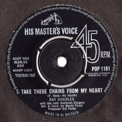 Ray Charles - Take These Chains From My Heart (7'', Single)