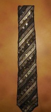 NWOT DANCE TAP JAZZ Neck TIE Gold Foil Black Design Gold Sequin Men's Medium