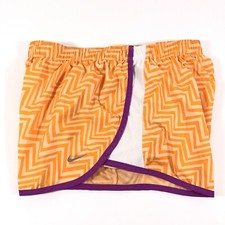 Nike Dri Fit Tempo Road Race Running Shorts Printed Orange White Women  s Small S