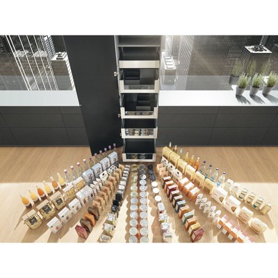 Blum Space Tower Legrabox free | Mit Glas, 40kg  NL500mm, KB 600mm | Inox