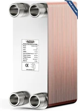 ALORAIR 60 Plate 5"x12" Brazed Plate Heat Exchanger,1-1/4"MPT Port,316L St.Steel