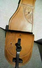 Genuine Hide Leather Western Horse Saddle Bag With Free Shipping.