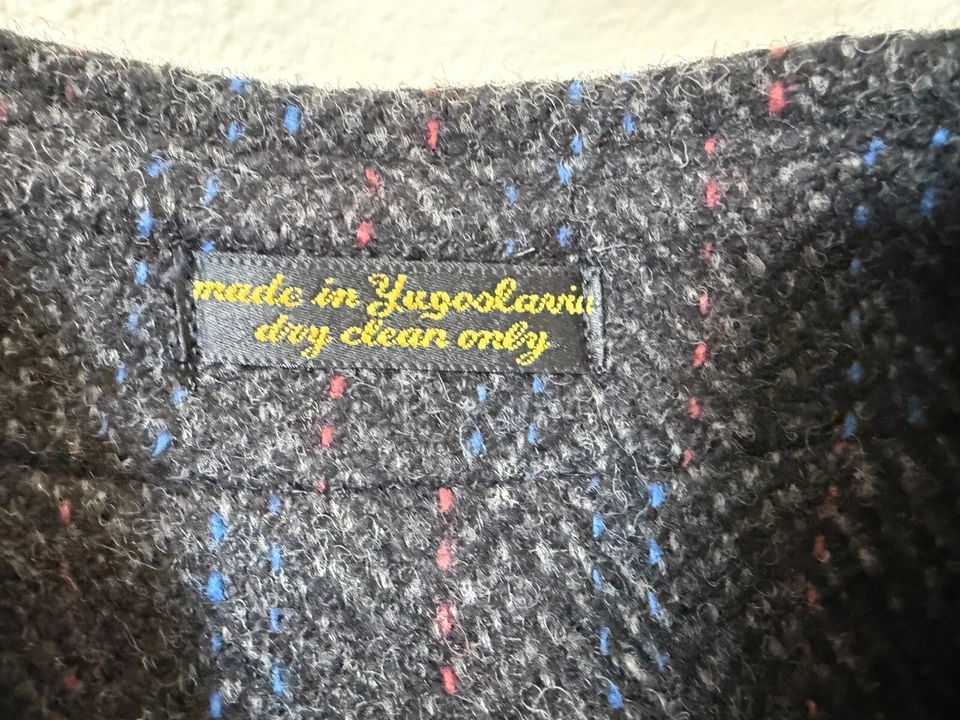 Vintage Harvard Coop Society Wool Overcoat Mens Size 42  Gray Made in Yugoslavia - Image 4 of 4