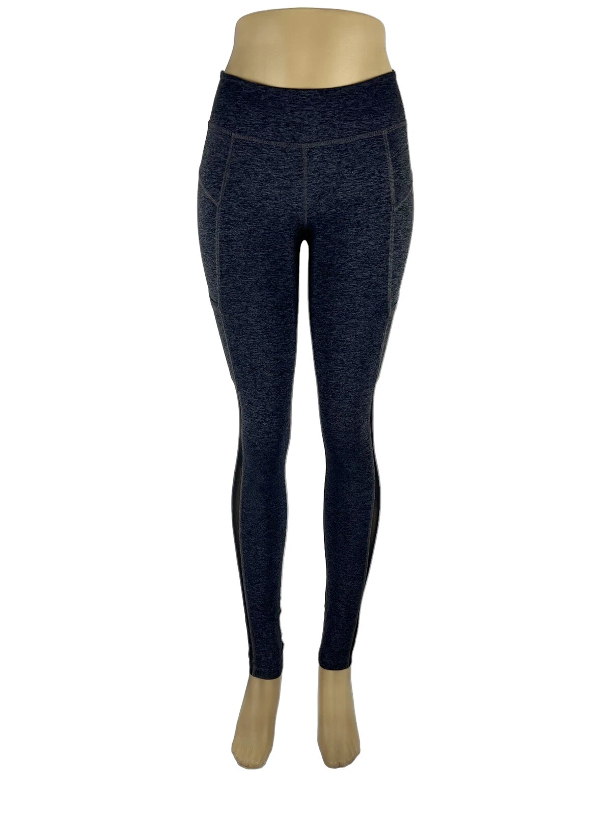 beyond-yoga spacedye mid rise soft blue mesh pockets leggings