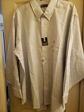 Chaps Mens Long Sleeve Dress Shirt Wrinkle Free Size XXL (18 34-35)