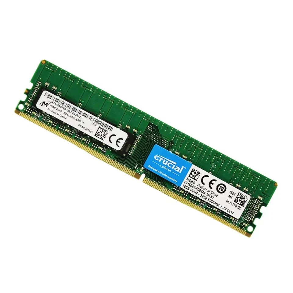 New Crucial 16GB DDR4 2400MHz PC4-19200 2RX8 ECC UDIMM Memory Ram CT16G4WFD824A - Image 4 of 4
