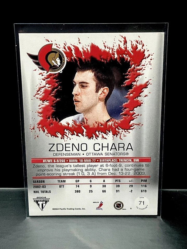 2004 Pacific Trading Titanium Zdeno Chara #71 - Ottawa Senators - Image 2 of 2