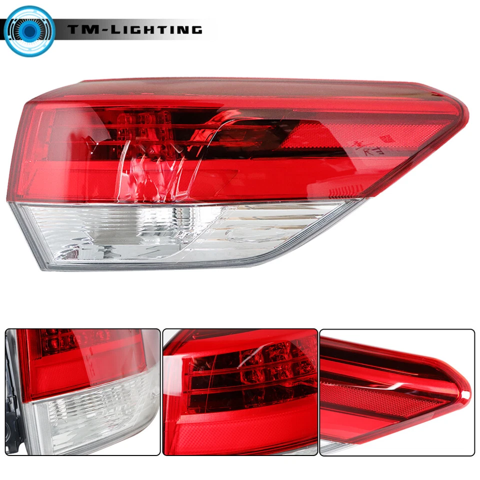Luz trasera exterior lado derecho pasajero para Toyota Highlander 2017 2018 2019 Foto 4 de 4