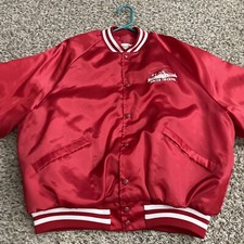 Vintage 70s King-Louie Bomber Jacket XL 22x24 Red