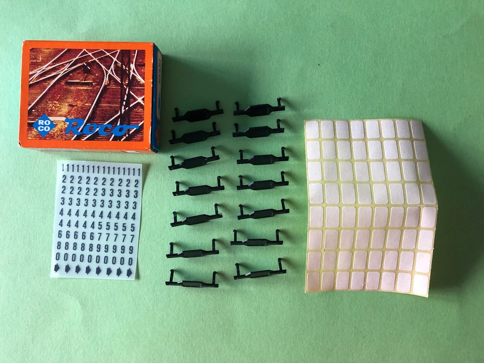 Gleisbildstellwerk Nummerntafeln 14 Stück ROCO 10351 - Bild 3 von 3